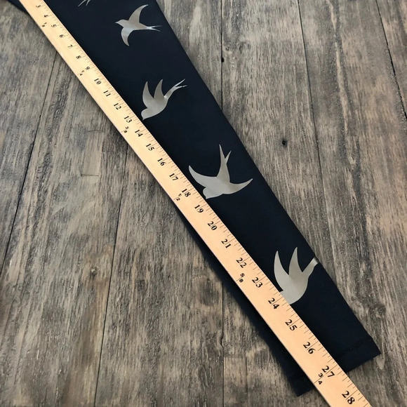 Noli Size XS Black Impact Bird Leggings Bronze Gold Compression Workout Sparrow - Picture 5 of 8